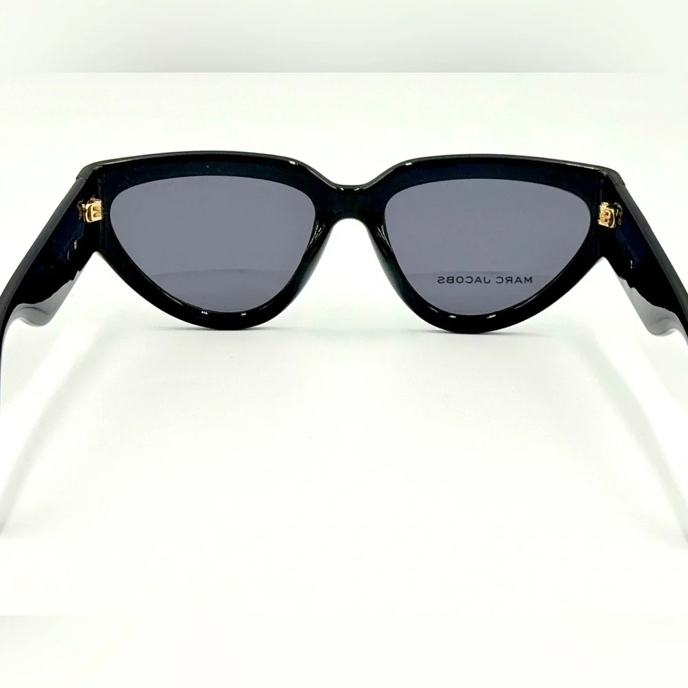 Marc Jacobs Cat Eye Sunglasses 645/s Glossy Black w/ Grey Lens 57m Fashion Frame
